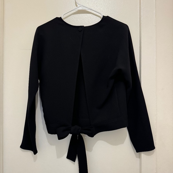 [Worn Once] Aritzia Wilfred Laon Open Back Long Sleeve Blouse Black Size S - Picture 4 of 4
